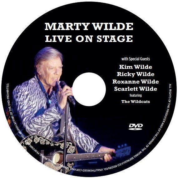 2024 -DVD Release -MARTY WILDE Live On Stage 2022 - BACK IN STOCK